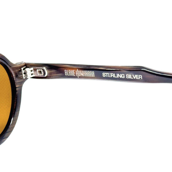 $635 BLAKE KUWAHARA MOCKER BROWN HORN SUN STERLING SILVER SUNGLASSES LIMITED! - Picture 8 of 11